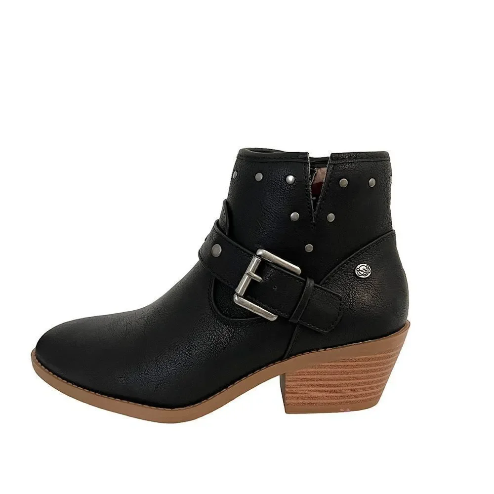 Sugar Black Side Zip Ankle Booties size 7